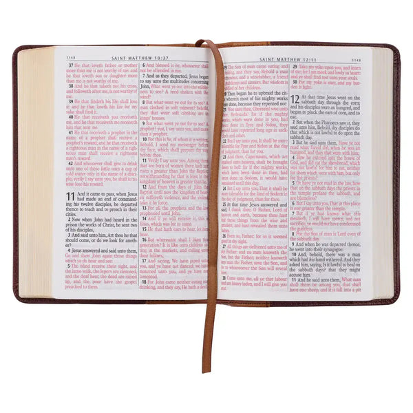 Saddle Tan & Butterscotch Large Print Compact KJV Bible