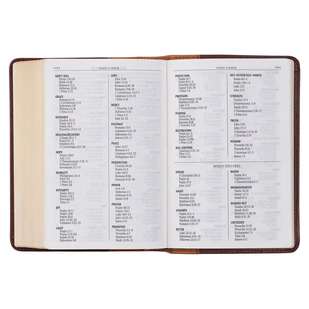 Saddle Tan & Butterscotch Large Print Compact KJV Bible
