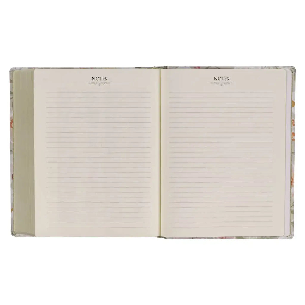 Sage Green Floral Hardcover Amelia Collection Large Print King James Version Note-taking Bible - Luke 22:42