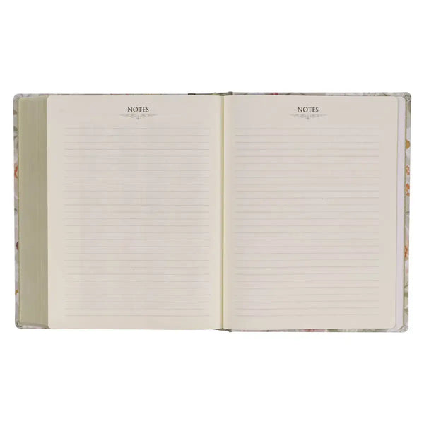 Sage Green Floral Hardcover Amelia Collection Large Print King James Version Note-taking Bible - Luke 22:42