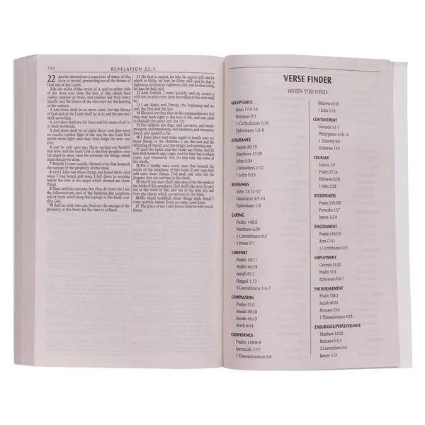 Silver-Gray Damask Softcover King James Version Outreach Bible