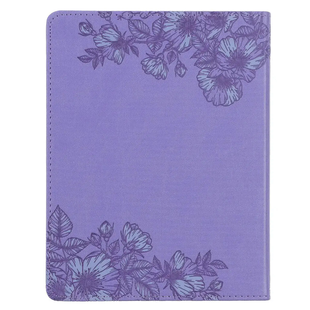 Strong & Courageous Purple Faux Leather Devotional