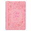 Sunrise Pink Faux Leather Large Print Thinline King James Version Bible with Zippered Closure & Thumb Index