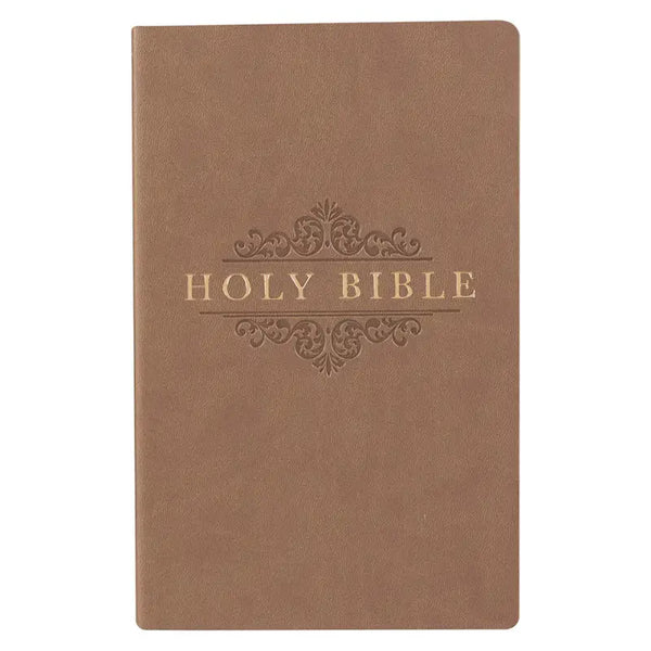 Tan Faux Leather King James Version Gift & Award Bible