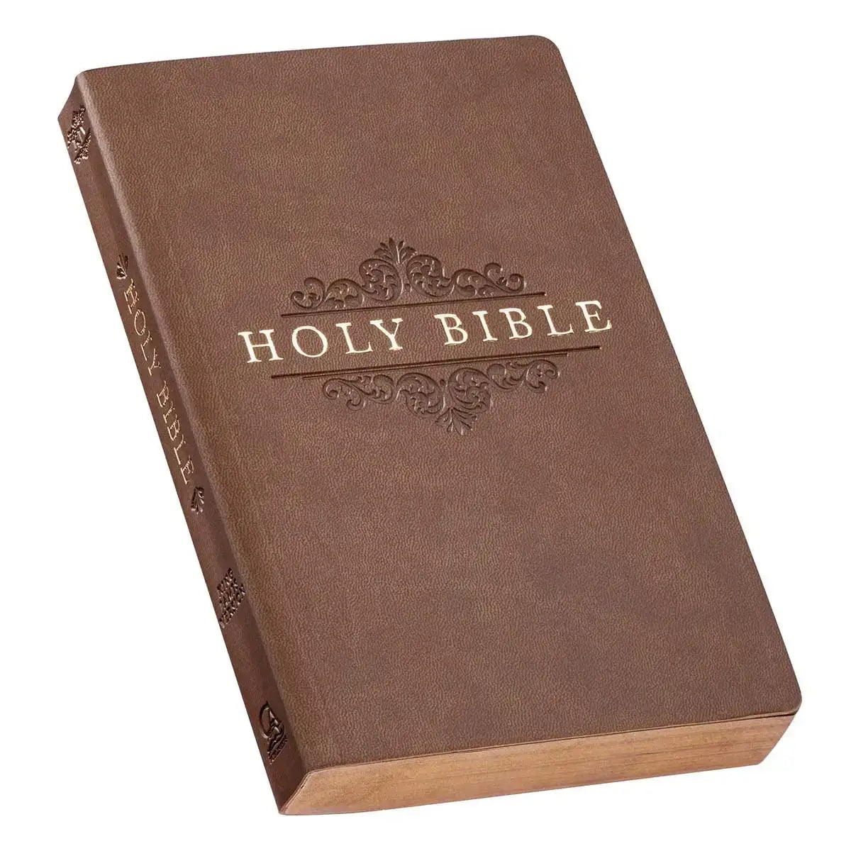 Tan Faux Leather King James Version Gift & Award Bible