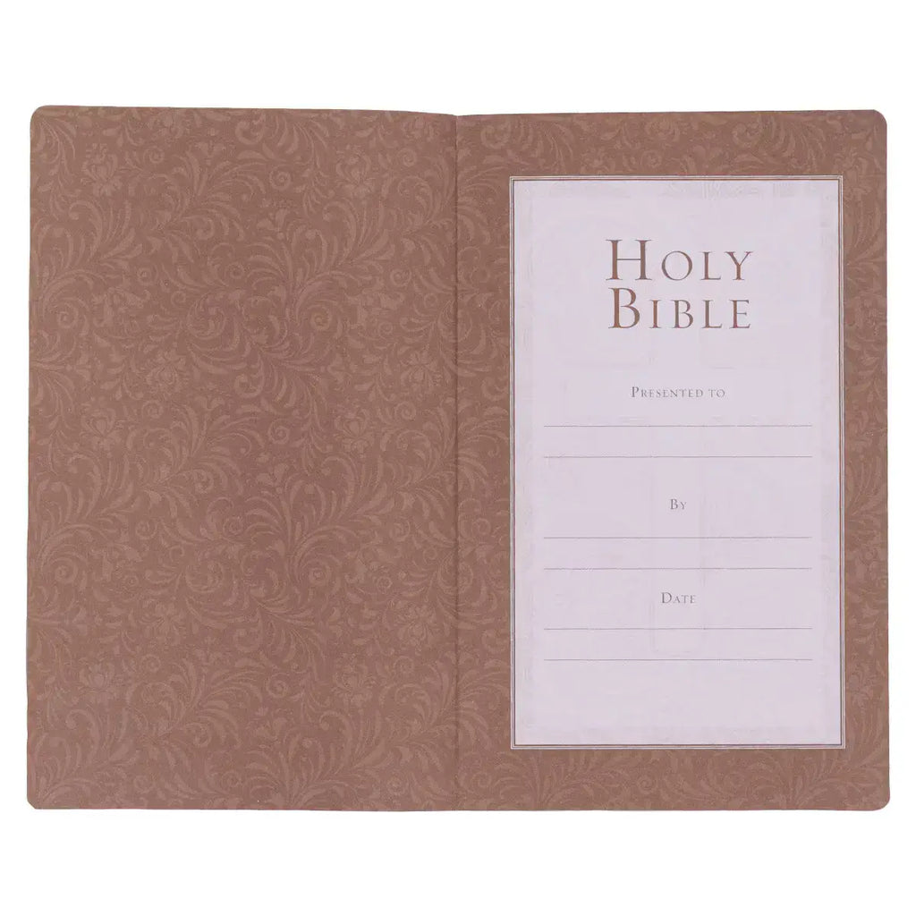Tan Faux Leather King James Version Gift & Award Bible