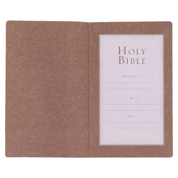 Tan Faux Leather King James Version Gift & Award Bible