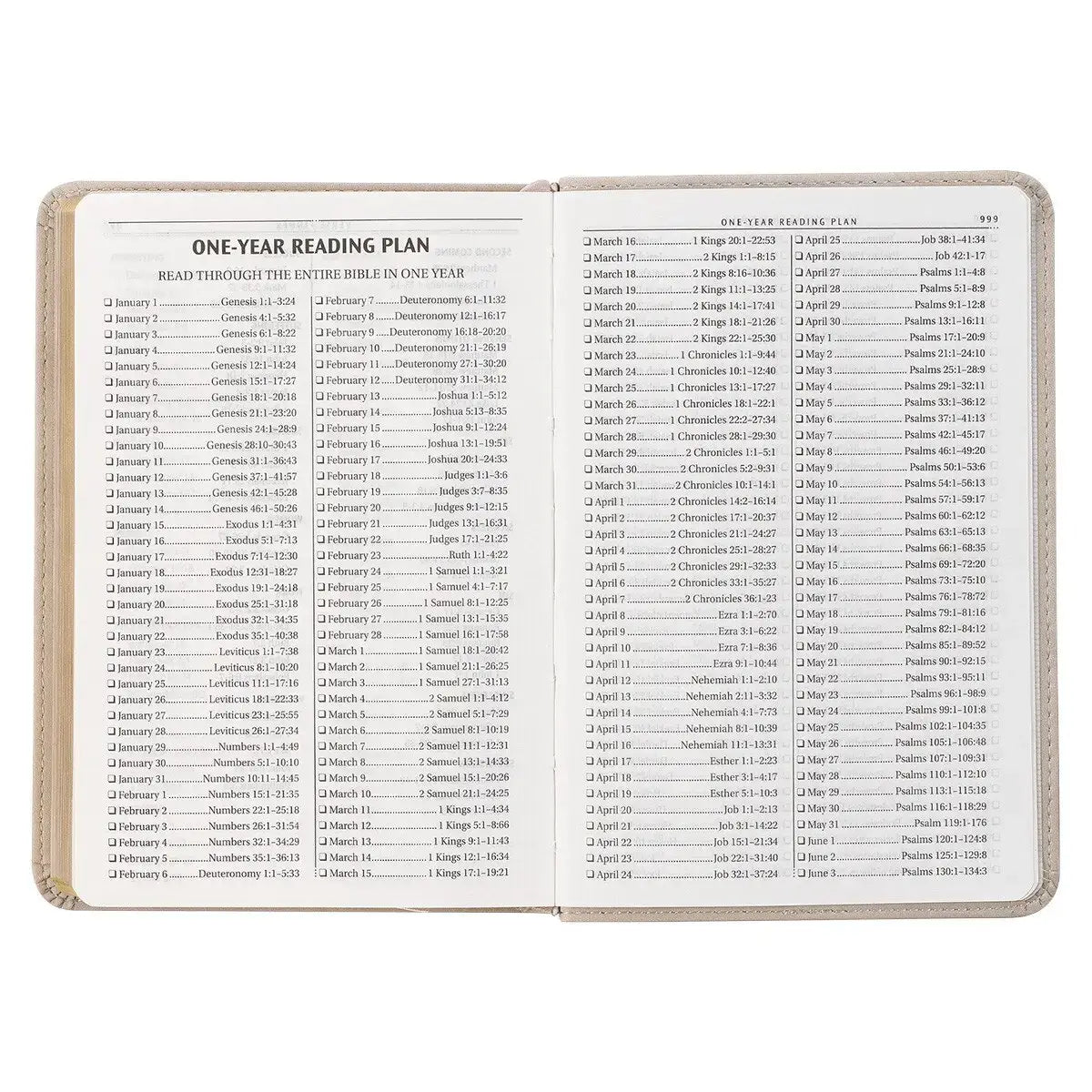 Taupe Bouquet Faux Leather Compact King James Version Bible