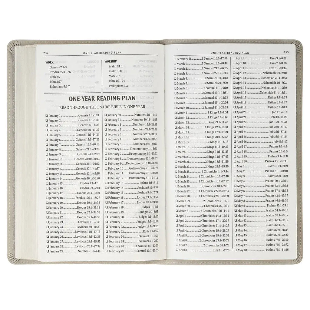 Taupe Floral Faux Leather King James Version Gift Edition Bible