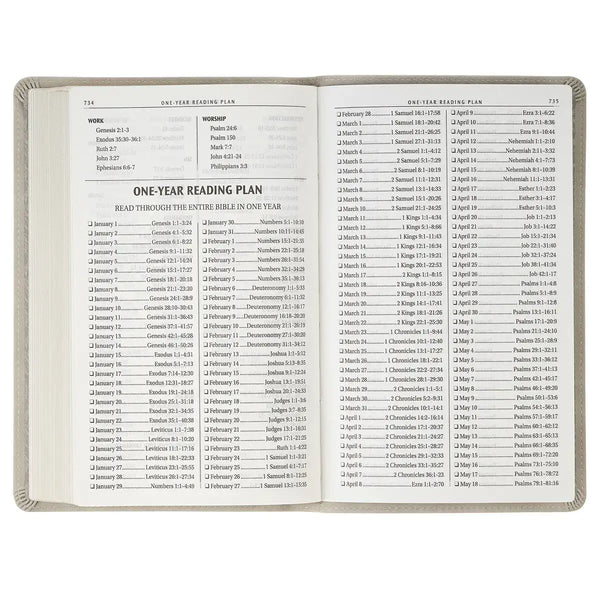 Taupe Floral Faux Leather King James Version Gift Edition Bible