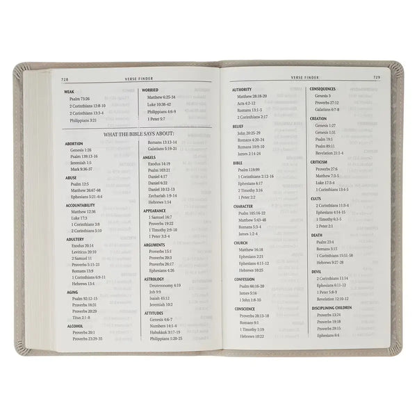 Taupe Floral Faux Leather King James Version Gift Edition Bible