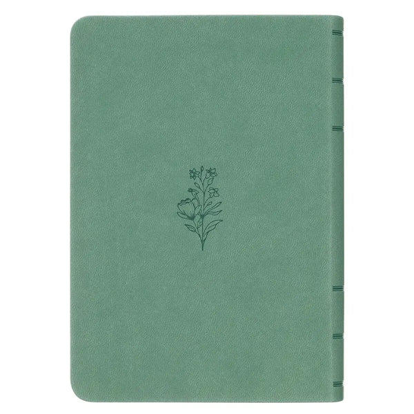 Teal Bloom Faux Leather Compact King James Version Bible
