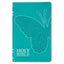 Teal Butterfly Faux Leather King James Version Gift Edition Bible