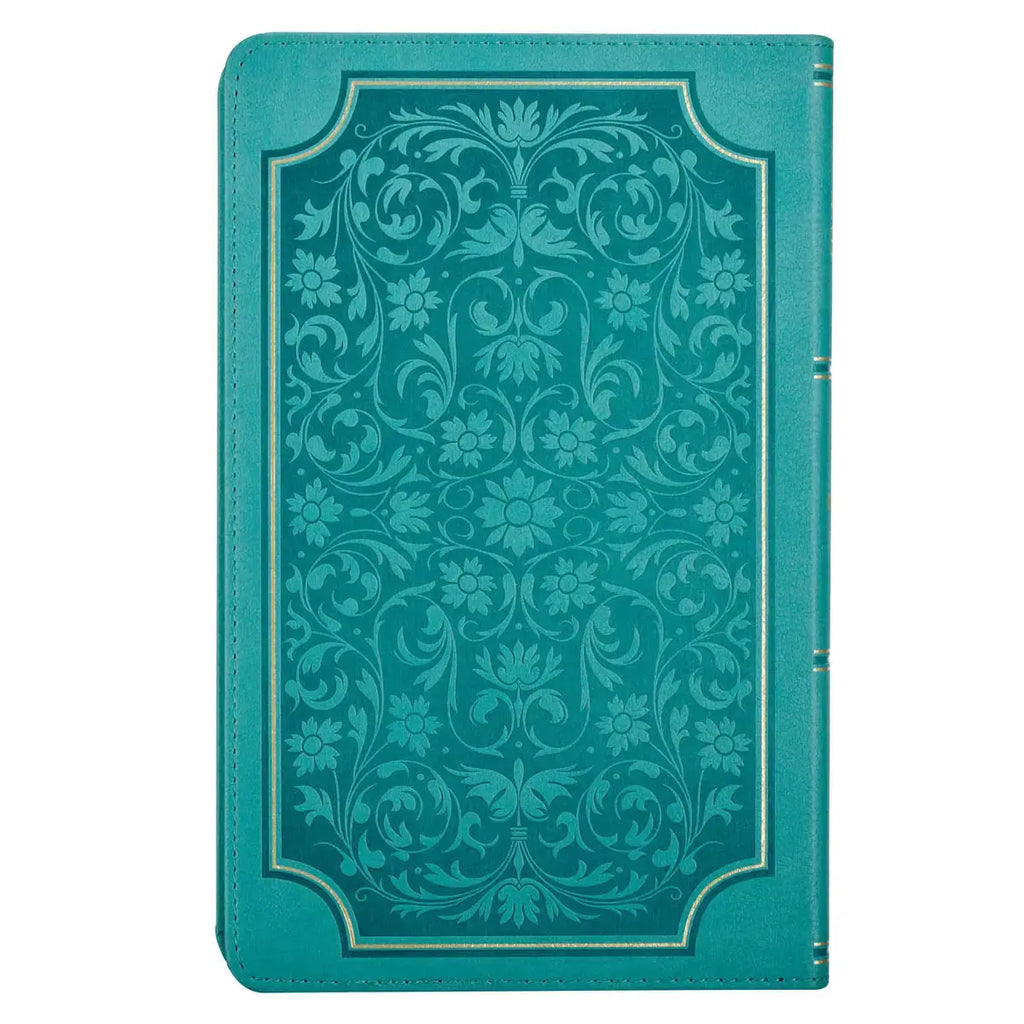 Teal Faux Leather Giant Print Standard-Size King James Version Bible with Thumb Index