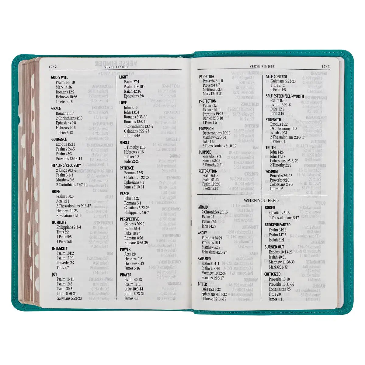 Teal Faux Leather Giant Print Standard-Size King James Version Bible with Thumb Index