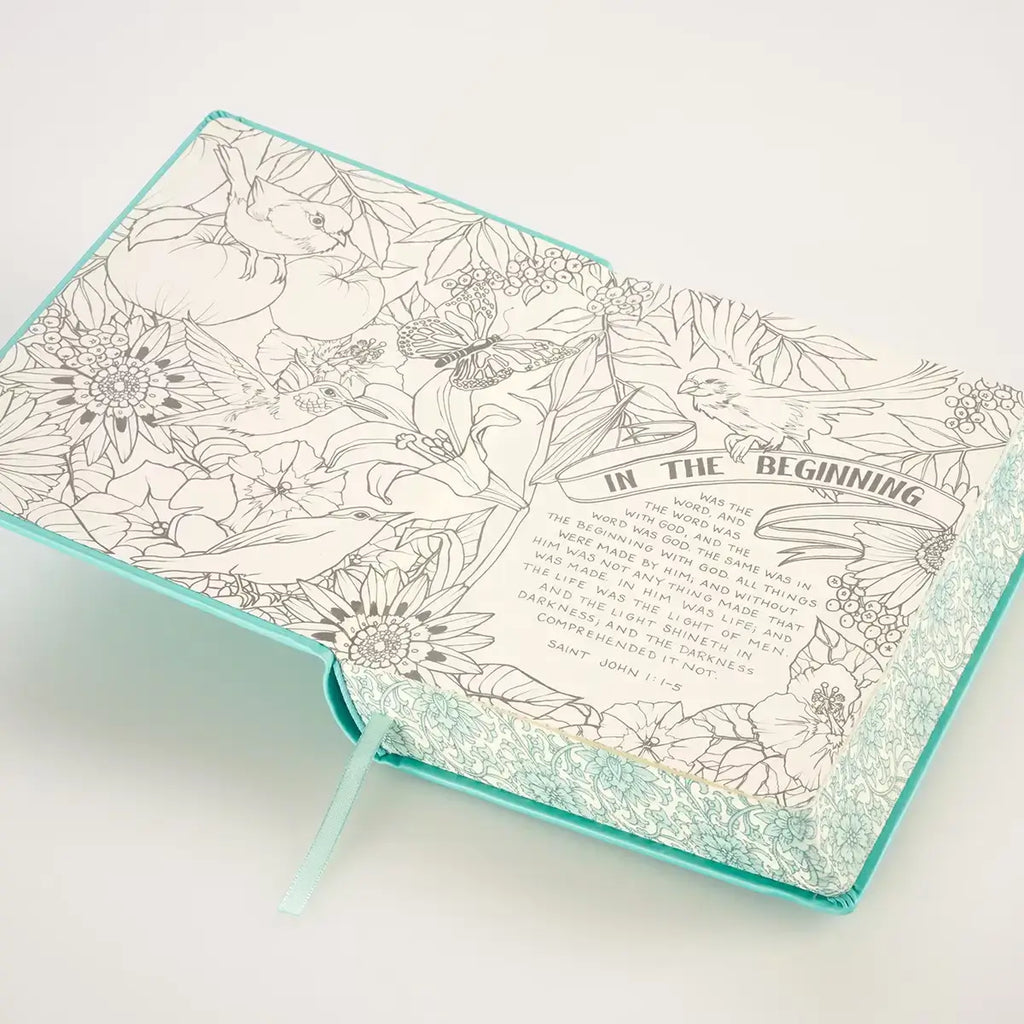 Teal Faux Leather Hardcover KJV My Creative Bible