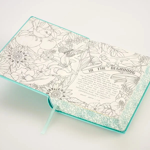 Teal Faux Leather Hardcover KJV My Creative Bible