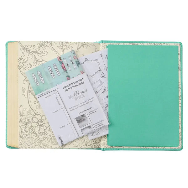Teal Faux Leather Hardcover KJV My Creative Bible