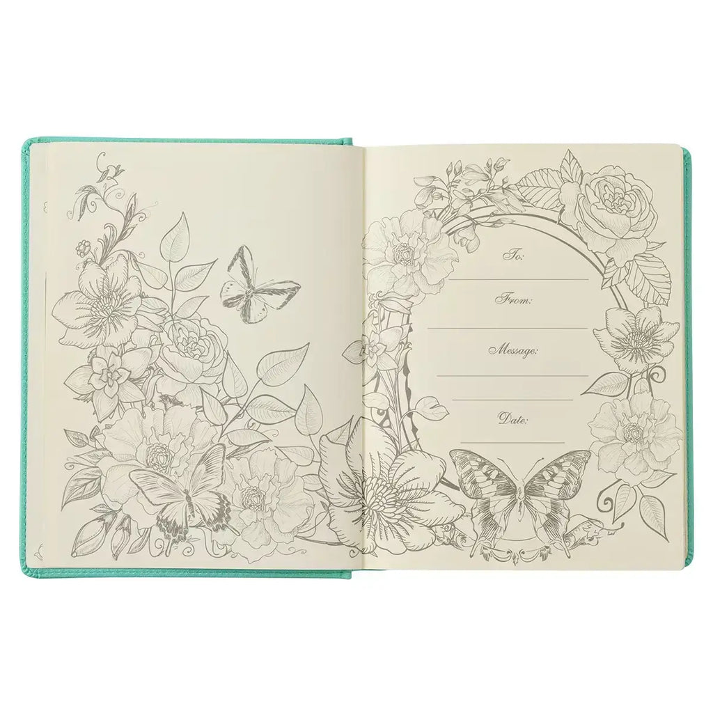 Teal Faux Leather Hardcover KJV My Creative Bible