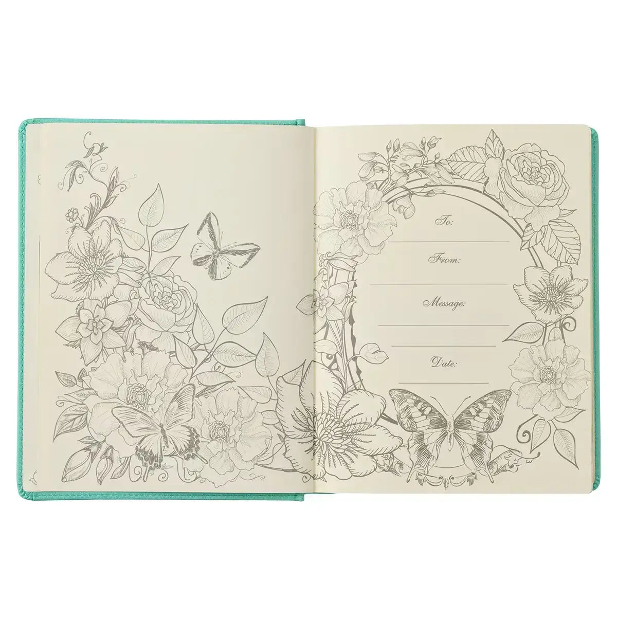 Teal Faux Leather Hardcover KJV My Creative Bible