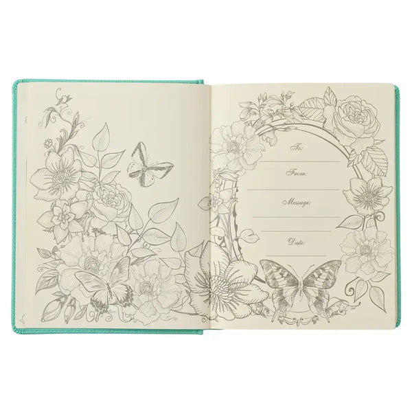 Teal Faux Leather Hardcover KJV My Creative Bible