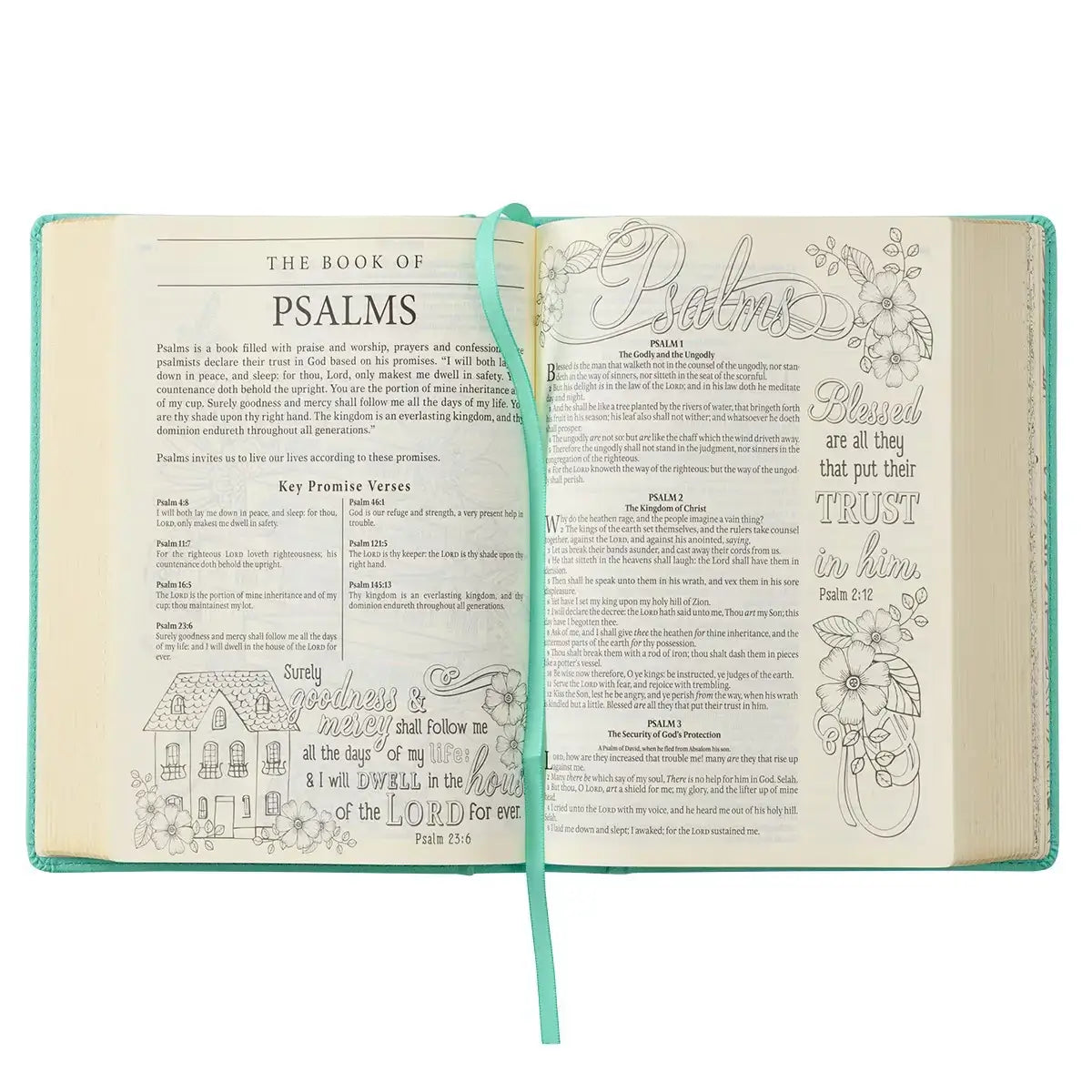 Teal Faux Leather Hardcover KJV My Creative Bible