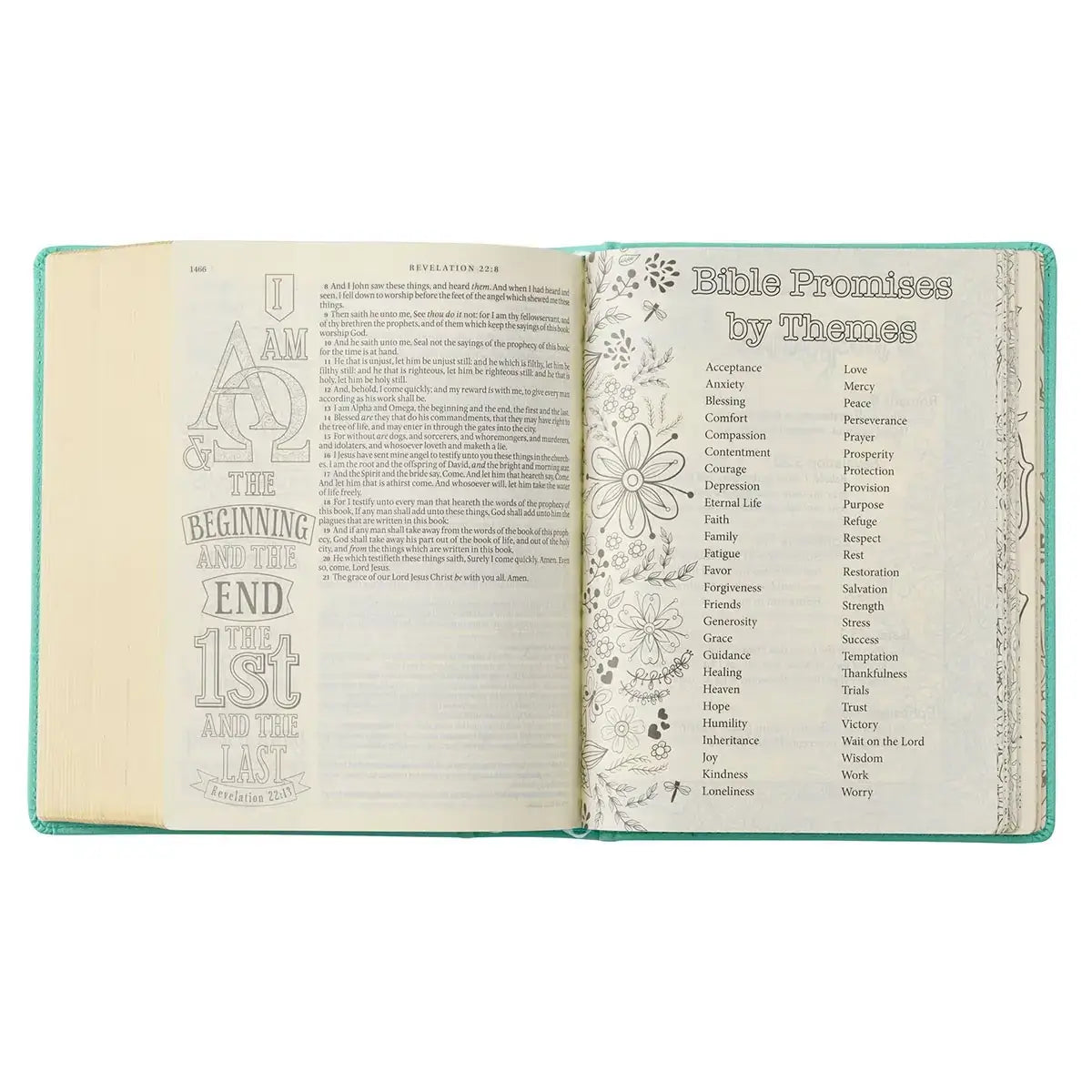 Teal Faux Leather Hardcover KJV My Creative Bible