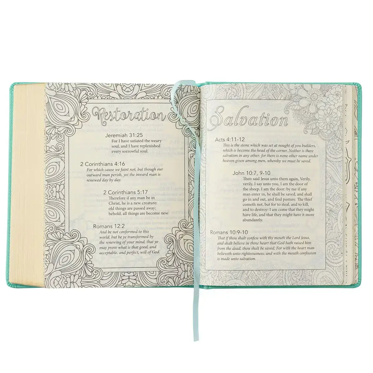 Teal Faux Leather Hardcover KJV My Creative Bible