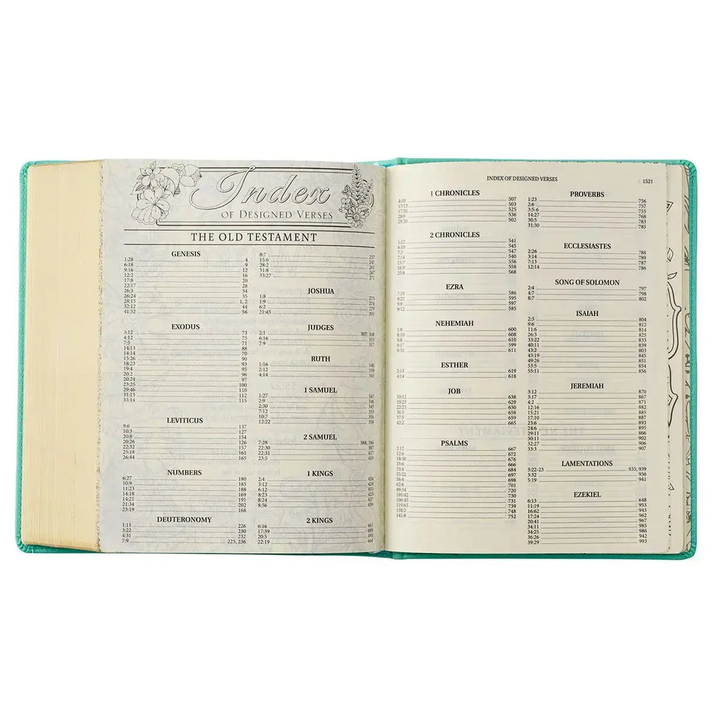 Teal Faux Leather Hardcover KJV My Creative Bible