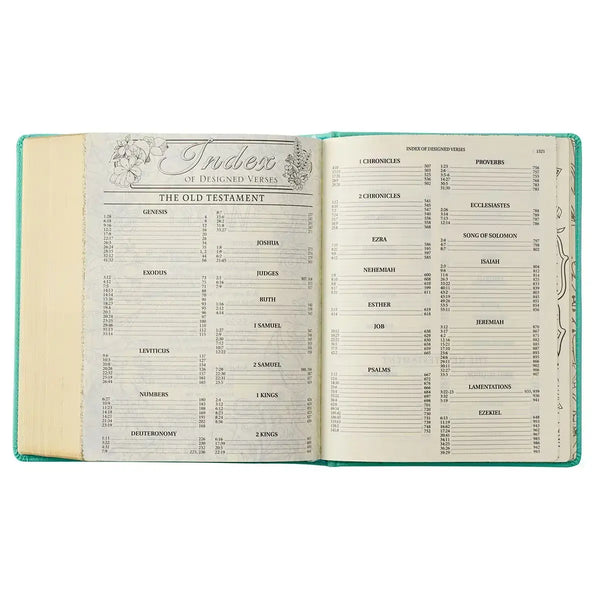 Teal Faux Leather Hardcover KJV My Creative Bible
