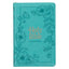 Teal Faux Leather King James Version Deluxe Gift Bible with Thumb Index & Zippered Closure
