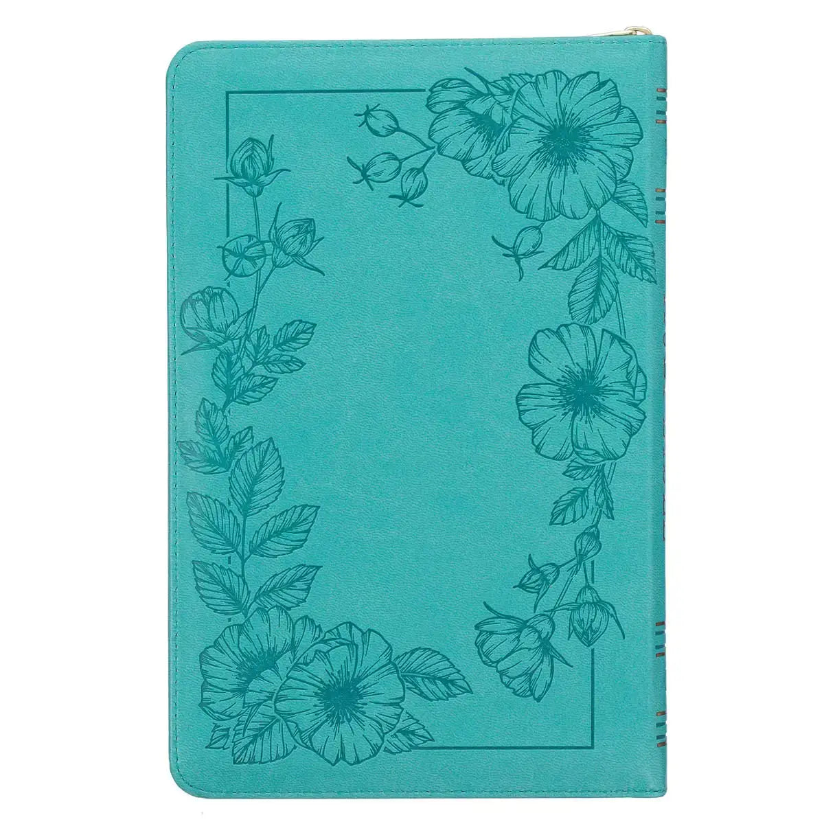 Teal Faux Leather King James Version Deluxe Gift Bible with Thumb Index & Zippered Closure