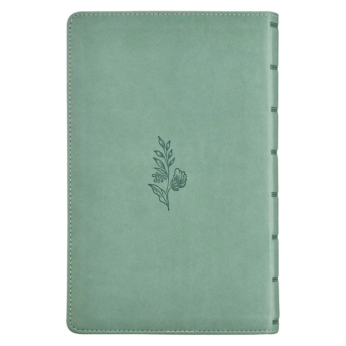 Teal Floral Faux Leather Giant Print Standard-size King James Version Bible with Thumb Index