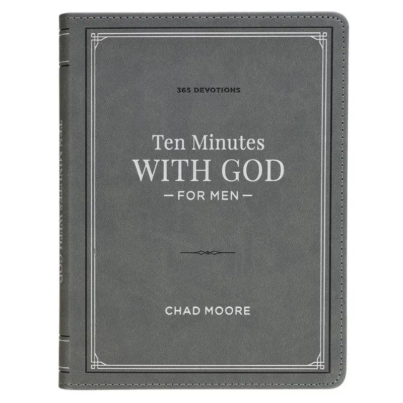 Ten Minutes with God for Men Gray Faux Leather Daily Devotional Main image