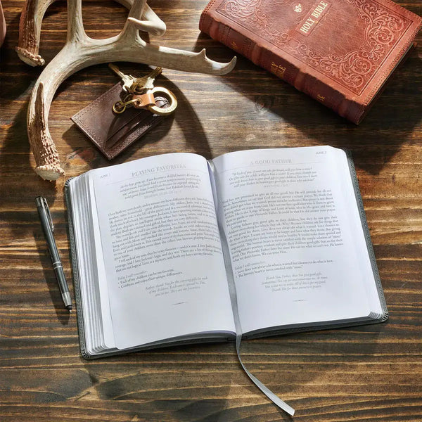 Ten Minutes with God for Men Gray Faux Leather Daily Devotional