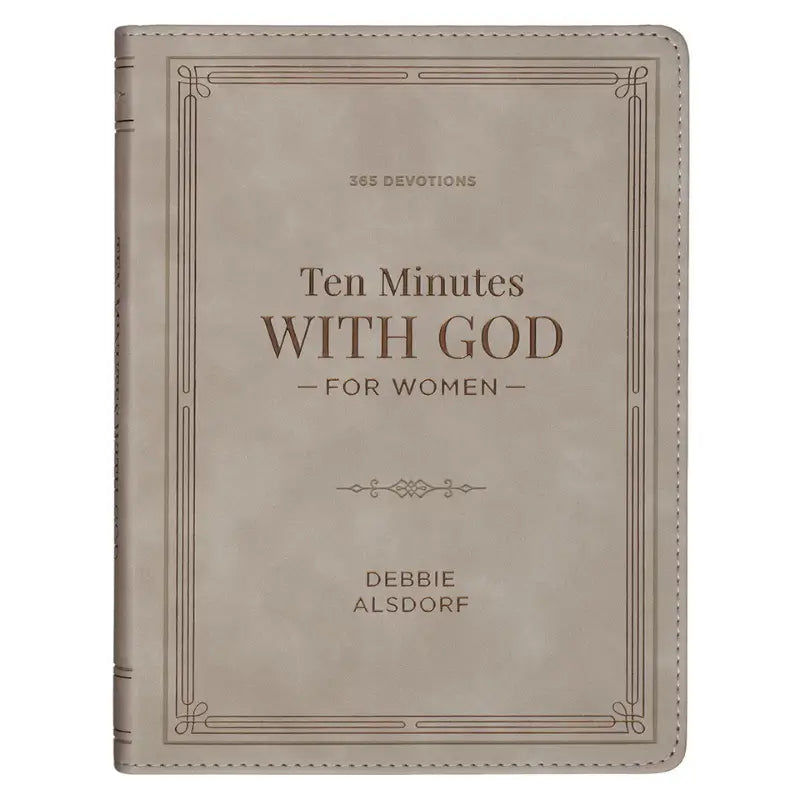 Ten Minutes with God for Women Taupe Faux Leather Daily Devotional Main image