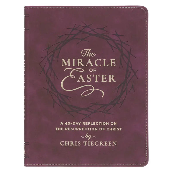 The Miracle of Easter Maroon Faux Leather Devotional