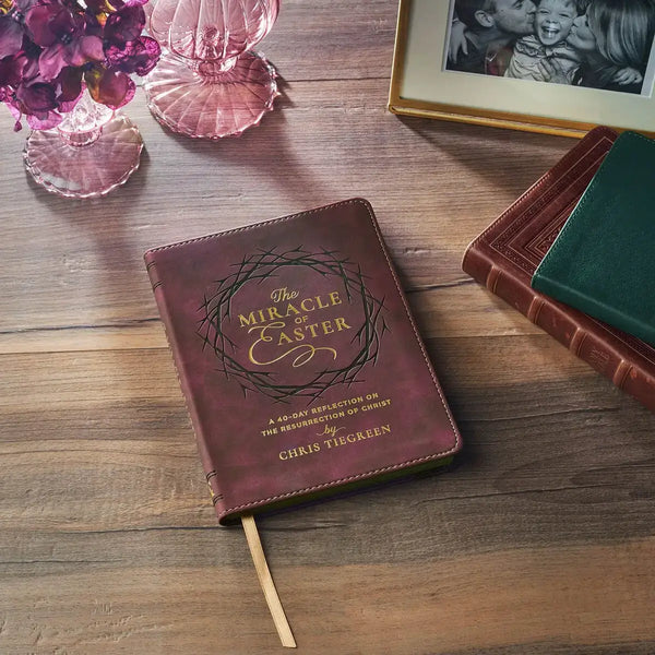 The Miracle of Easter Maroon Faux Leather Devotional