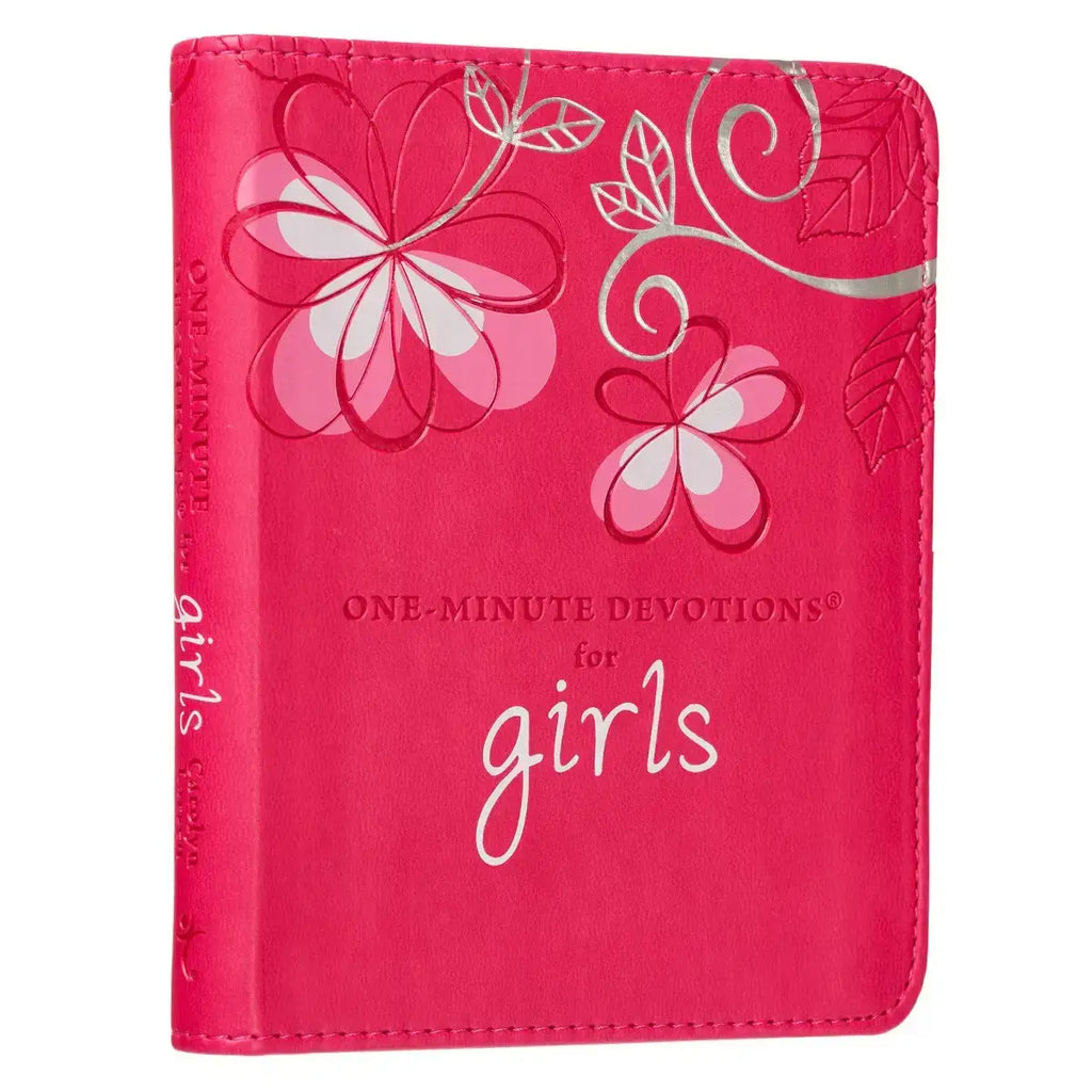 The One-Minute Devotions for Girls Pink Faux Leather Devotional
