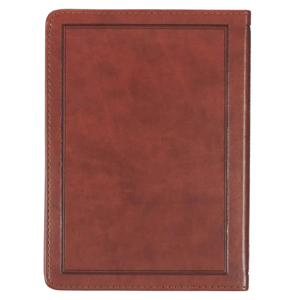 The Sword & Shield Saddle Tan Faux Leather Devotional