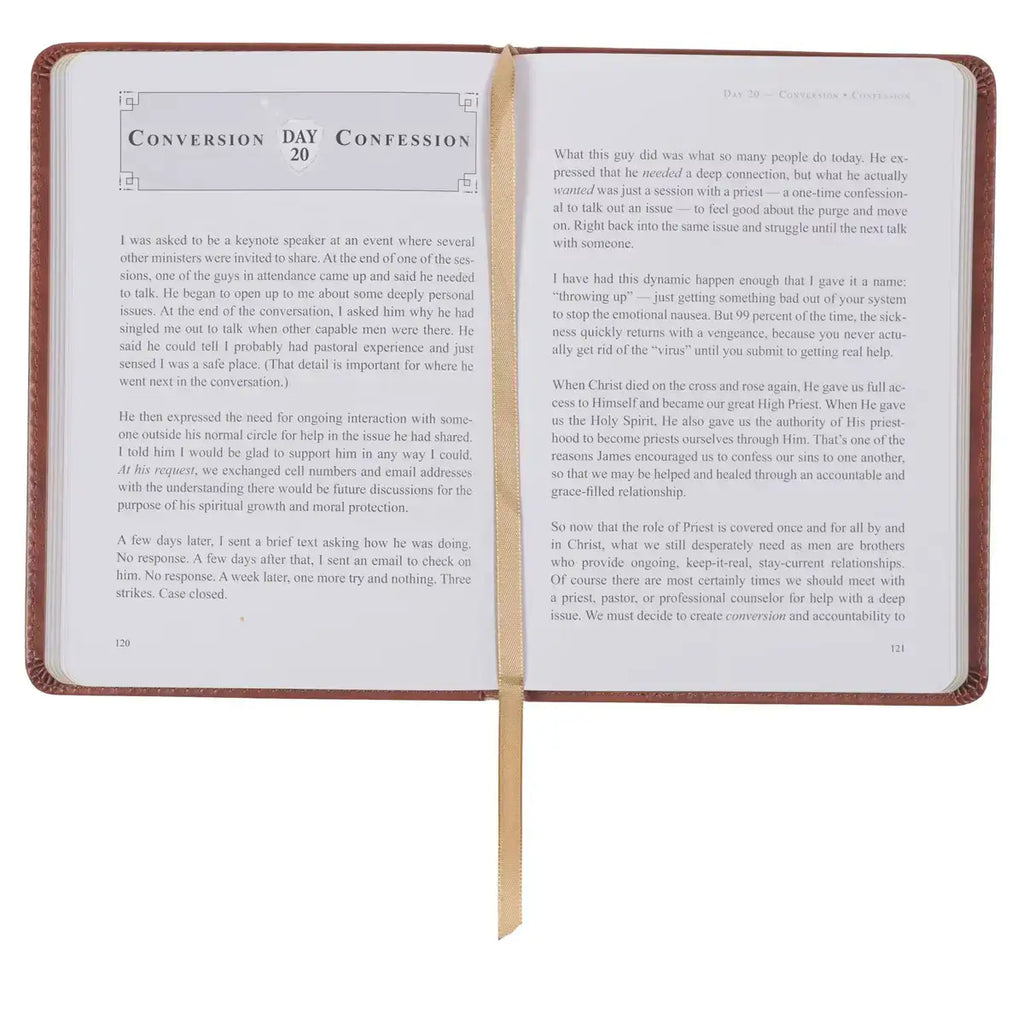 The Sword & Shield Saddle Tan Faux Leather Devotional