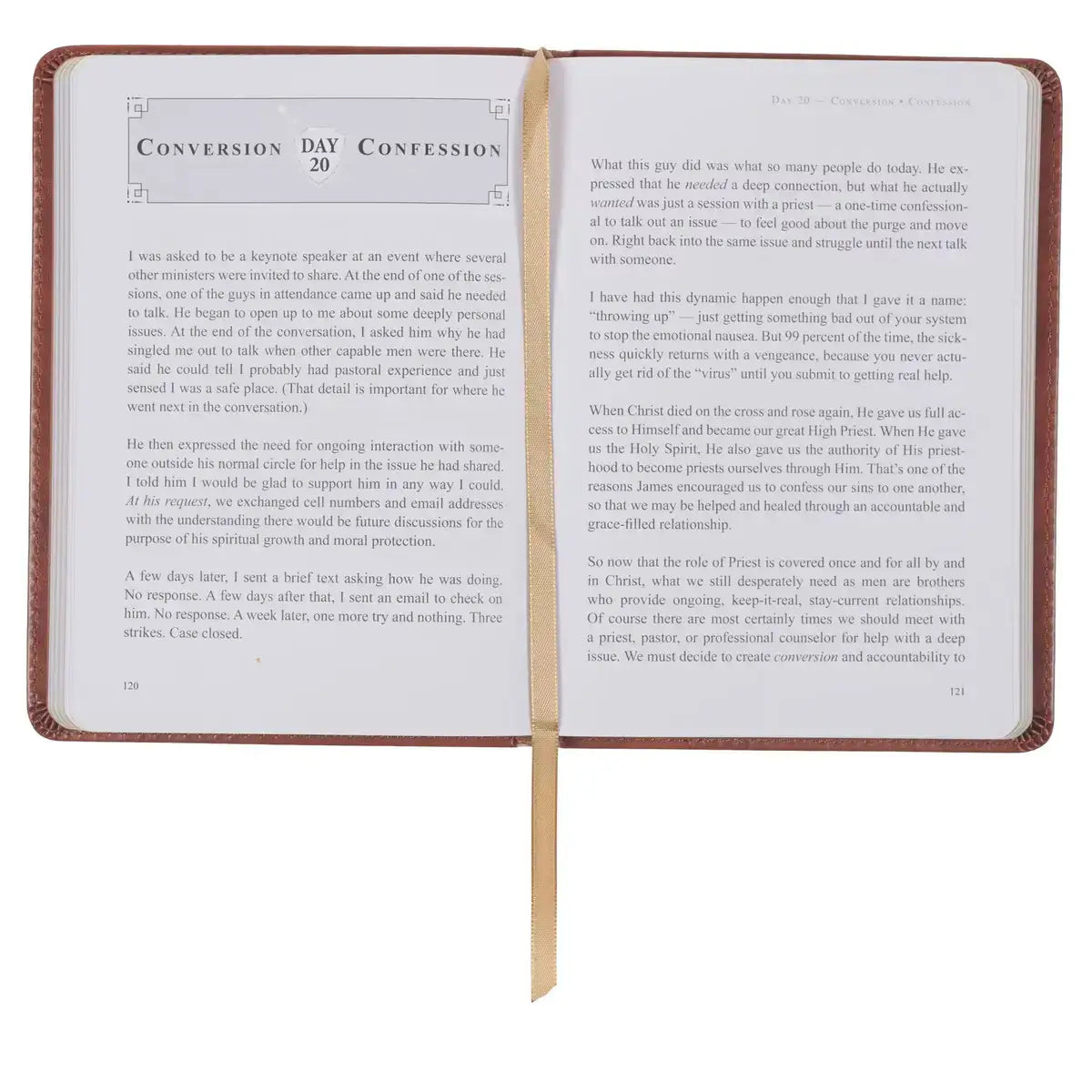 The Sword & Shield Saddle Tan Faux Leather Devotional