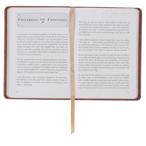 The Sword & Shield Saddle Tan Faux Leather Devotional