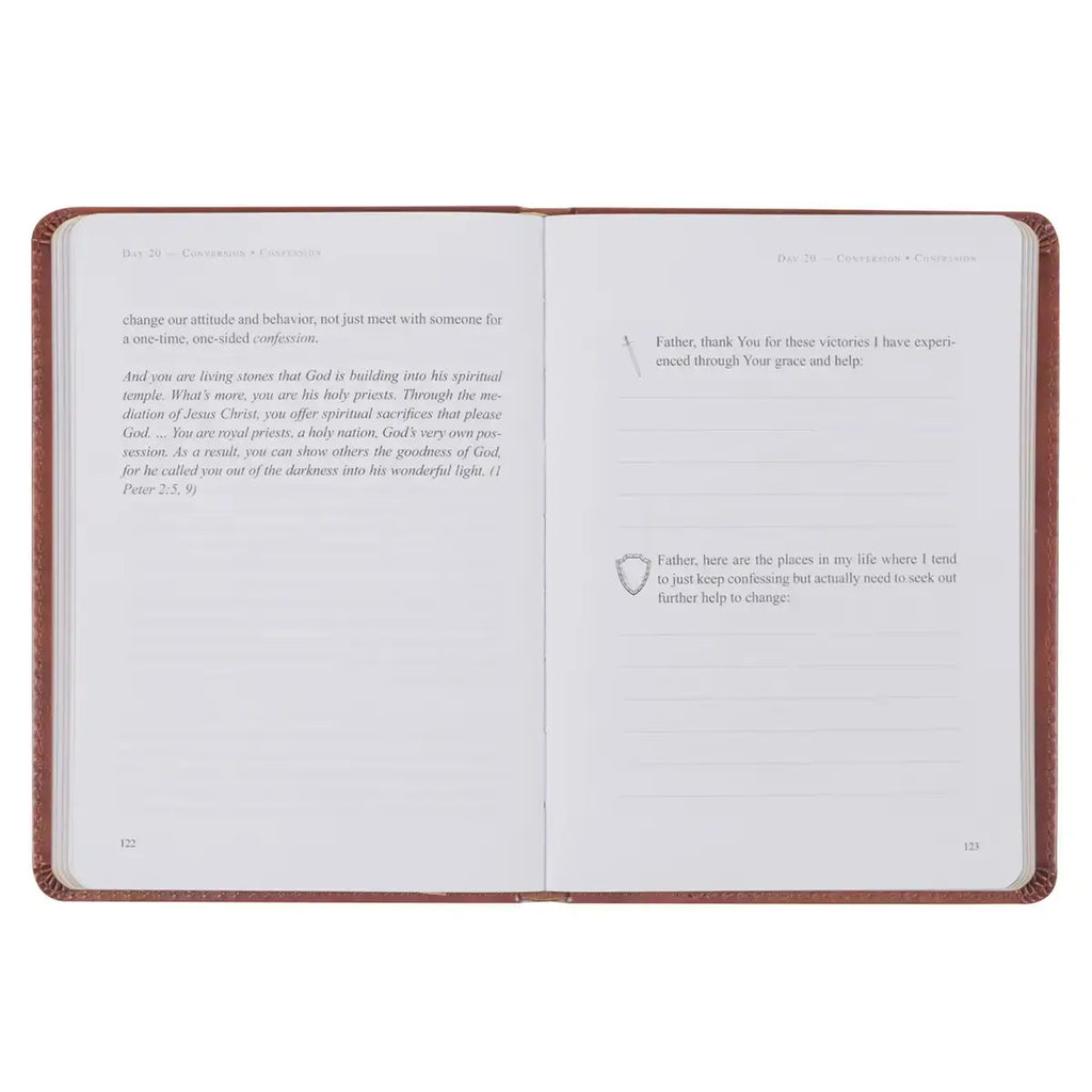 The Sword & Shield Saddle Tan Faux Leather Devotional