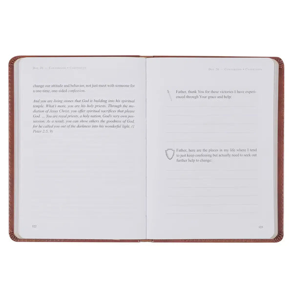 The Sword & Shield Saddle Tan Faux Leather Devotional