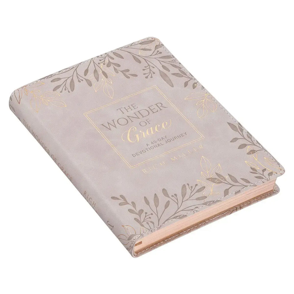 The Wonder of Grace: A 40-Day Devotional Journey Taupe Faux Leather Devotional