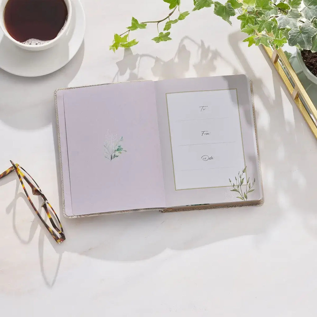 The Wonder of Grace: A 40-Day Devotional Journey Taupe Faux Leather Devotional