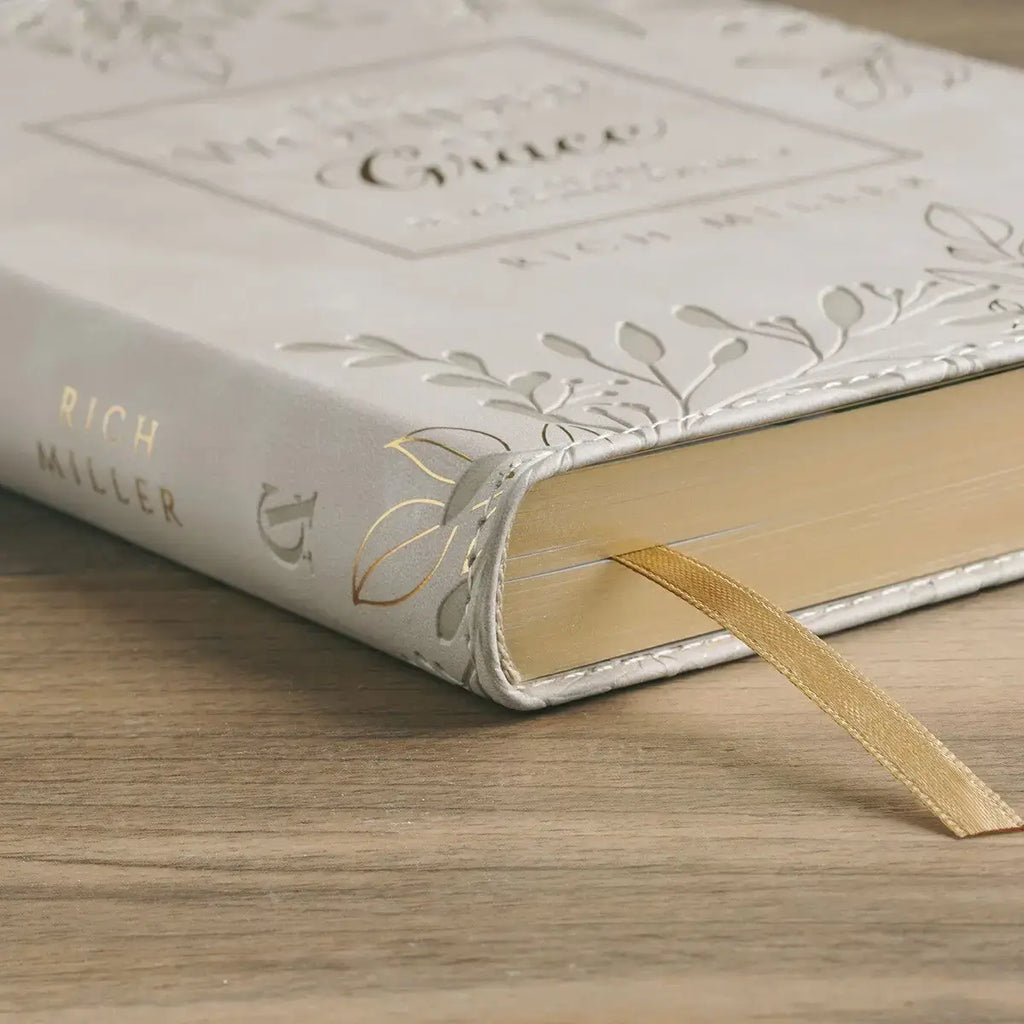 The Wonder of Grace: A 40-Day Devotional Journey Taupe Faux Leather Devotional