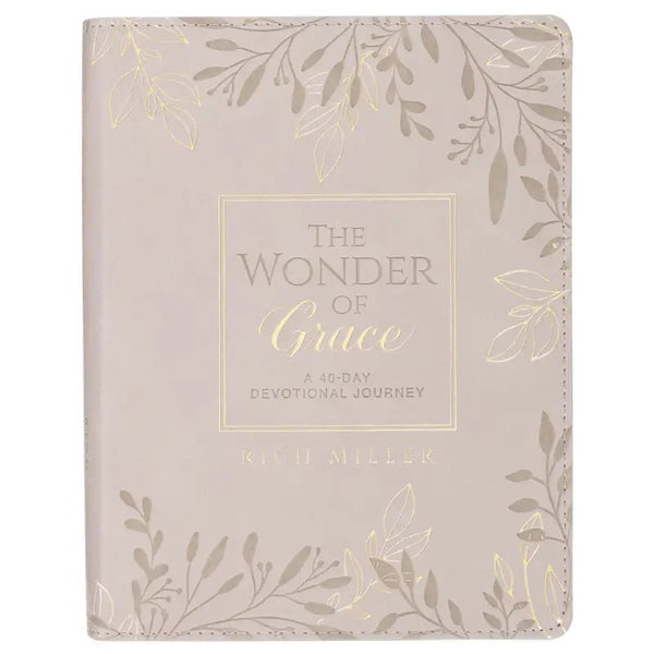 The Wonder of Grace: A 40-Day Devotional Journey Taupe Faux Leather Devotional