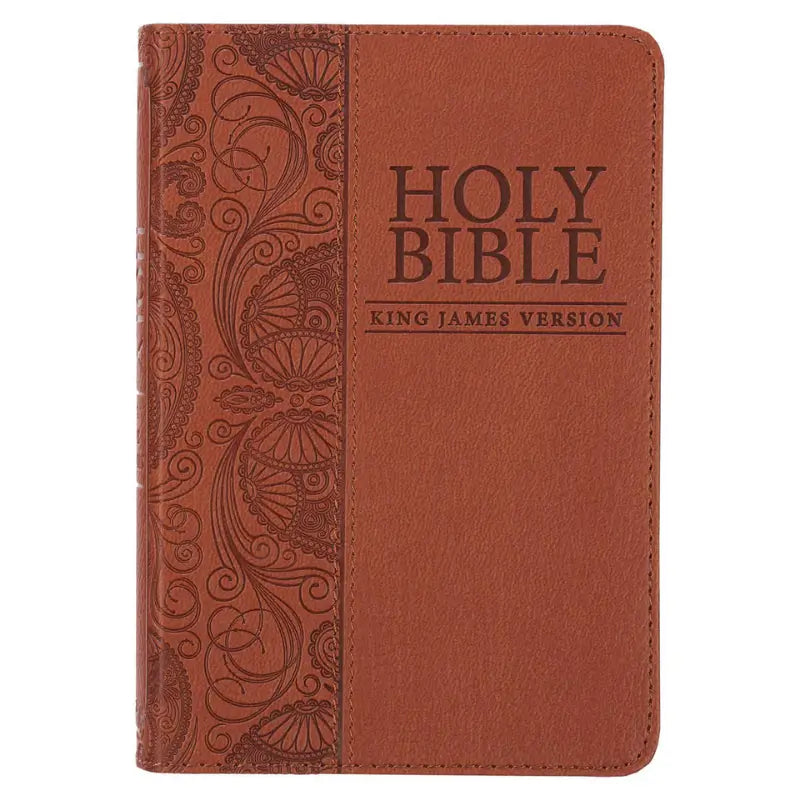 Toffee Brown Faux Leather King James Version Pocket Bible Main image